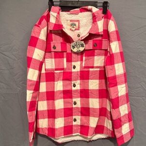 Bass Pro Shops Outdoor Kids Red and White Plaid Jacket